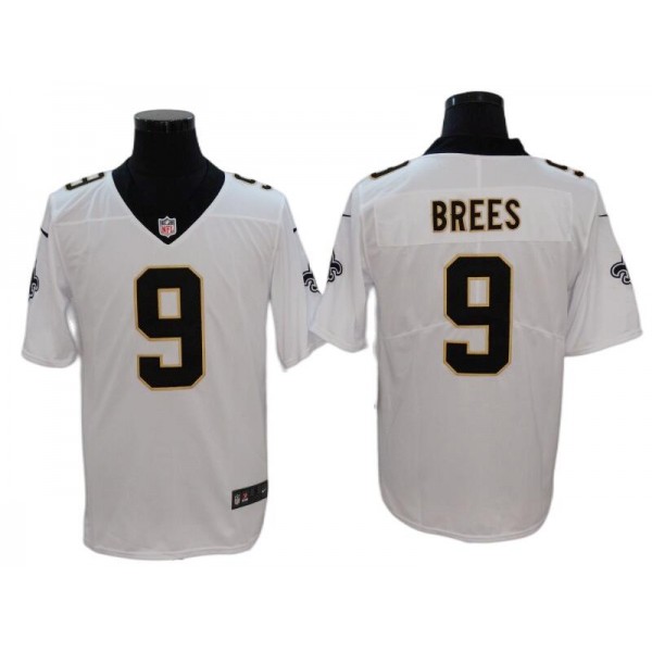 New Orleans Saints #9 Drew Brees White Vapor Limited Jersey