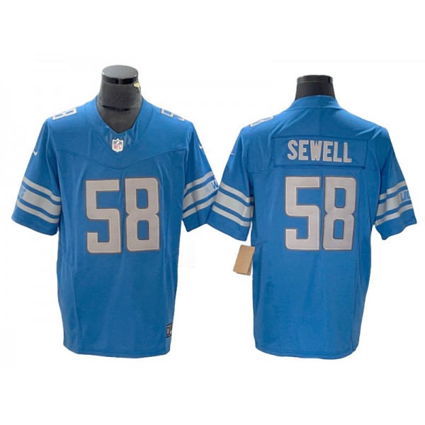 Detroit Lions #58 Penei Sewell Light Blue Vapor F.U.S.E. Limited Jersey