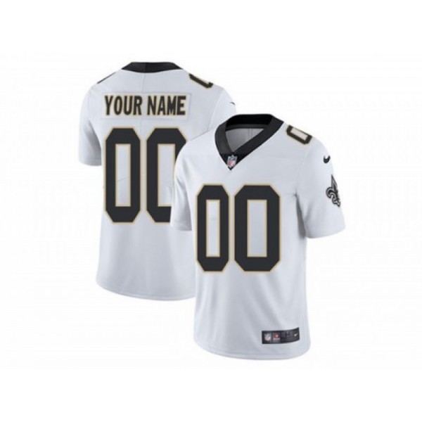 New Orleans Saints #00 White Vapor Limited Custom Jersey