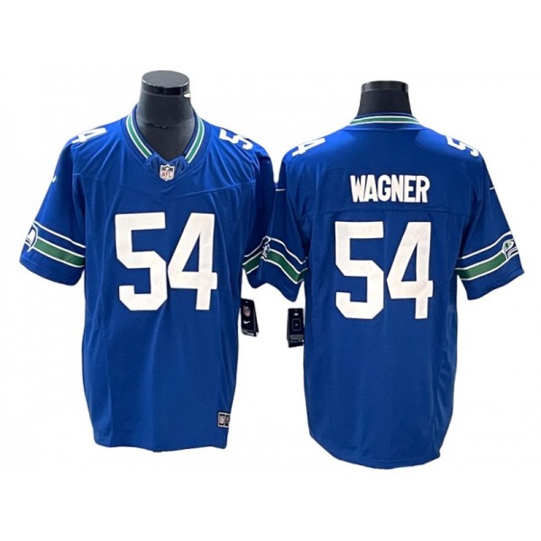 Seattle Seahawks #54 Bobby Wagner Royal Throwback Vapor F.U.S.E. Limited Jersey