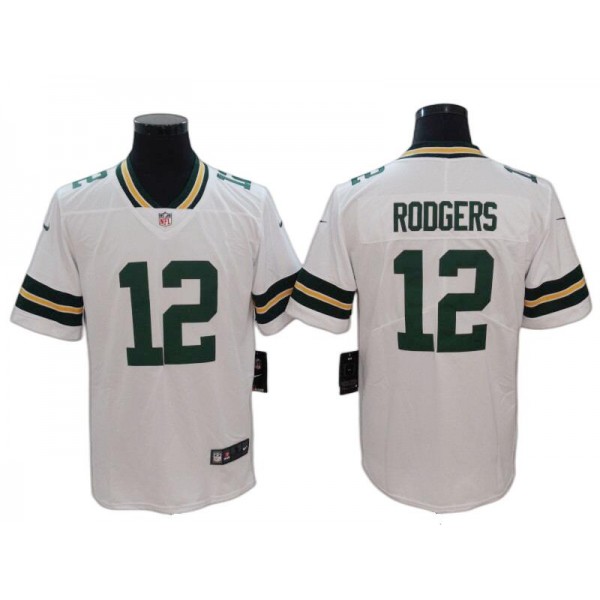 Green Bay Packers #12 Aaron Rodgers White Vapor Limited Jersey