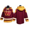 Washington Commanders Burgundy Lace-Up Pullover Hoodie Jersey