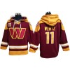 Washington Commanders Burgundy Lace-Up Pullover Hoodie Jersey