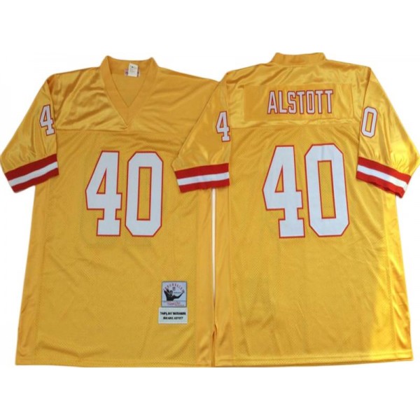 Tampa Bay Buccaneers #40 Mike Alstott Throwback Orange Jersey