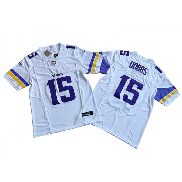 Minnesota Vikings #15 Dallas Turner White Vapor F.U.S.E. Limited Jersey