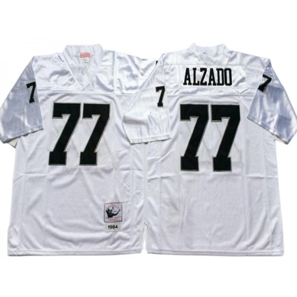 Raiders #77 Lyle Martin Alzado Throwback White Jersey