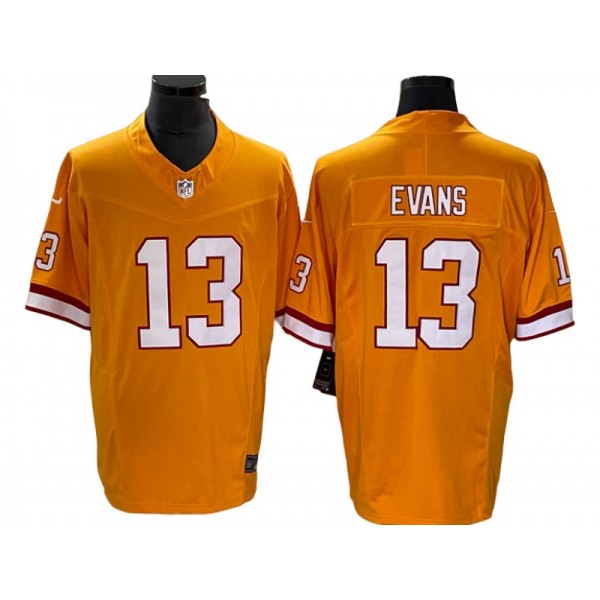 Tampa Bay Buccaneers #13 Mike Evans Orange Throwback Vapor F.U.S.E. Limited Jersey