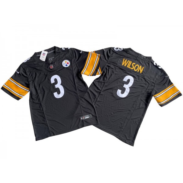 Pittsburgh Steelers #3 Russell Wilson Black Vapor F.U.S.E. Limited Jersey