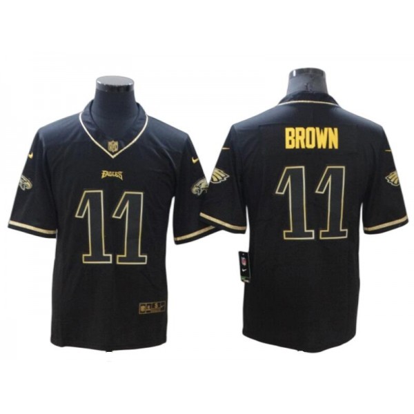 Philadelphia Eagles #11 A.J. Brown Black Gold Limited Jersey