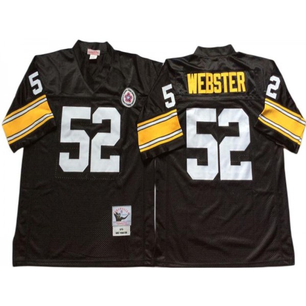 Pittsburgh Steelers #52 Mike Webster Throwback Black Jersey