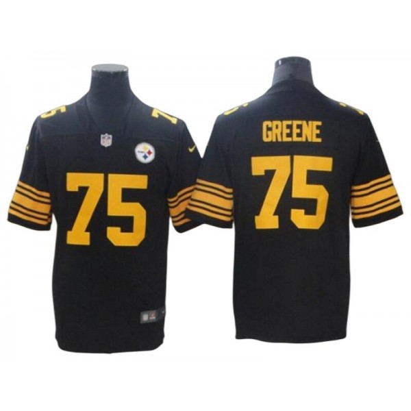 Pittsburgh Steelers #75 Joe Greene Black Color Rush Limited Jersey