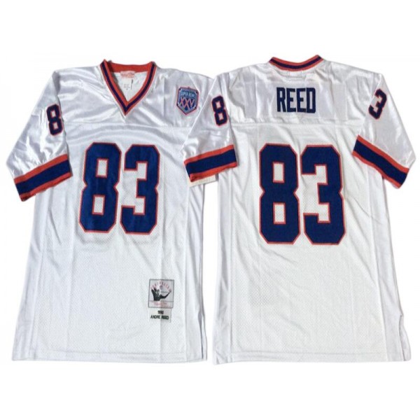 Buffalo Bills #83 Andre Reed 1990 Throwback White Jersey