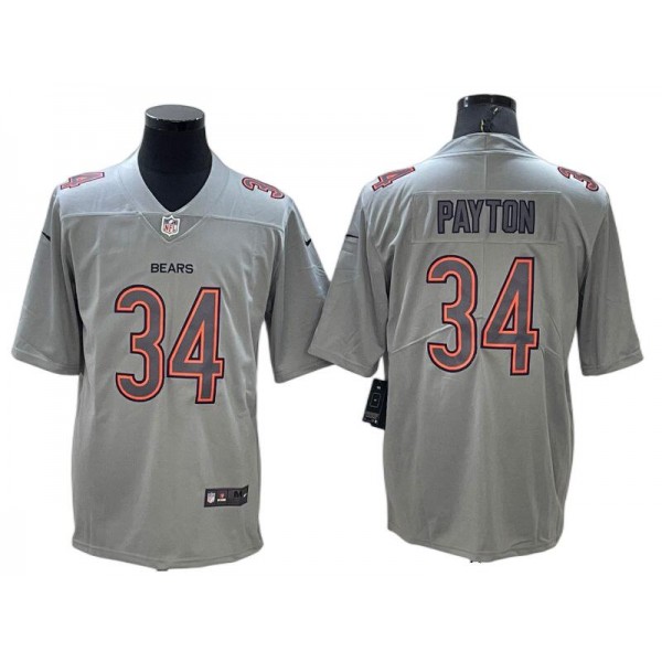 Chicago Bears #34 Walter Payton Gray Atmosphere Limited Jersey