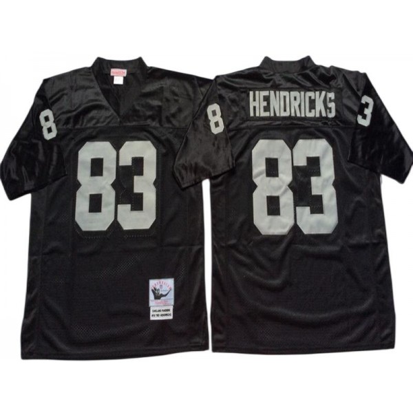 Raiders #83 Ted Hendricks Throwback Black Jersey