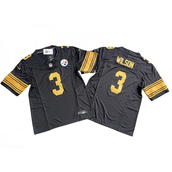 Pittsburgh Steelers #3 Russell Wilson Color Rush Black F.U.S.E. Limited Jersey