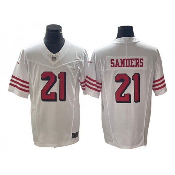 San Francisco 49ers #21 Deion Sanders White Alternate Vapor F.U.S.E. Limited Jersey