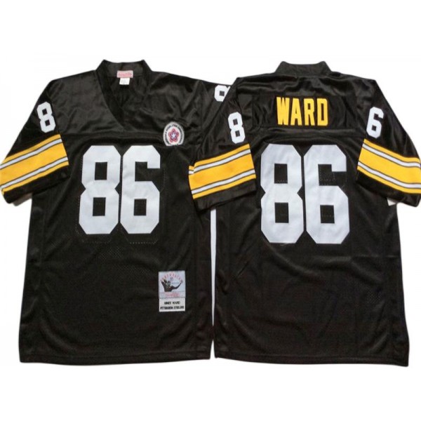 Pittsburgh Steelers #86 Hines Ward Throwback Black Jersey