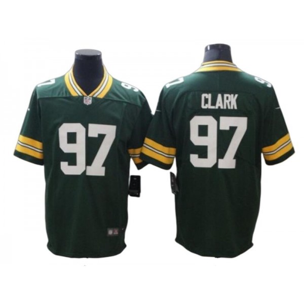 Green Bay Packers #97 Kenny Clark Green Vapor Limited Jersey