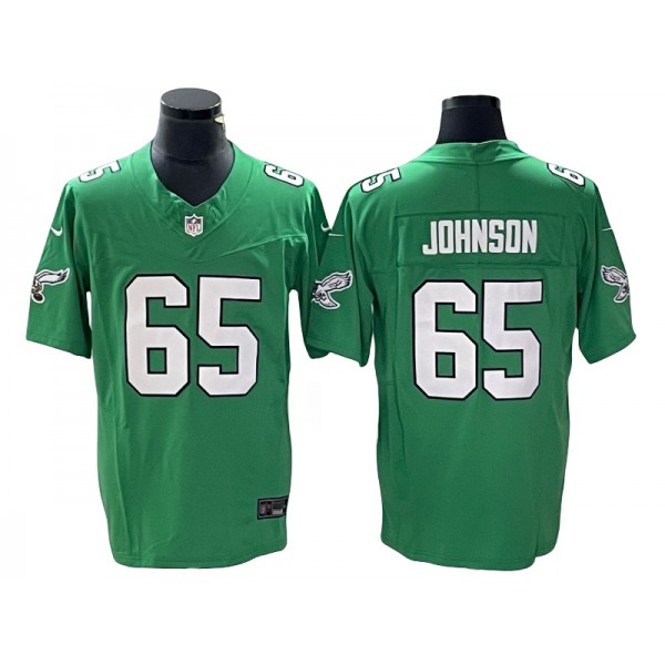 Philadelphia Eagles #65 Lane Johnson Kelly Green Alternate Vapor F.U.S.E. Limited Jersey