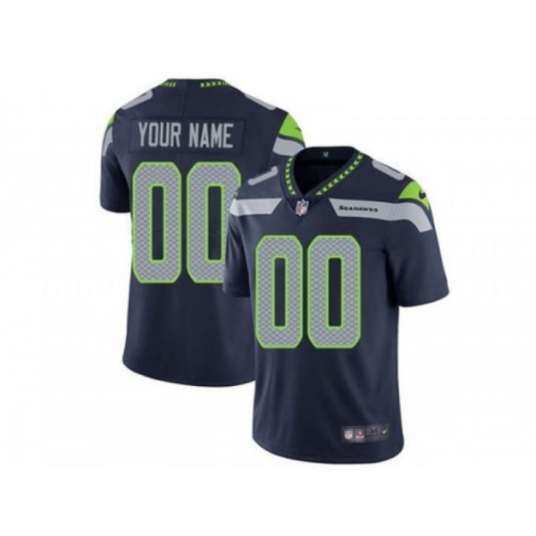 Seattle Seahawks #00 Navy Vapor Limited Custom Jersey