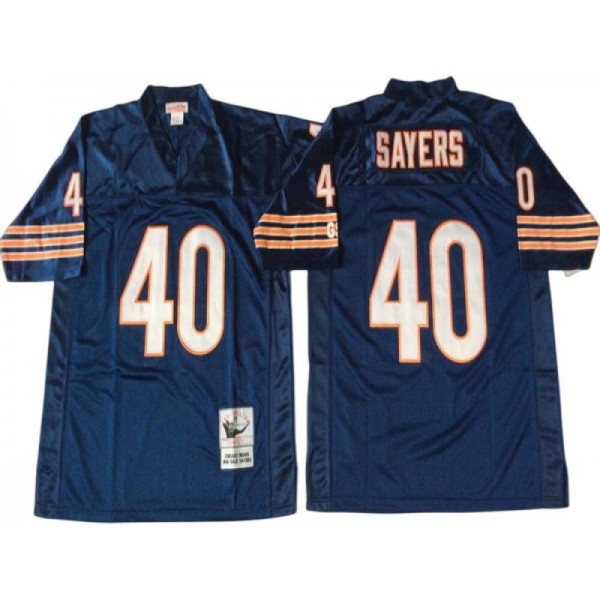 Chicago Bears #40 Gale Sayers Throwback Navy Legacy Jersey