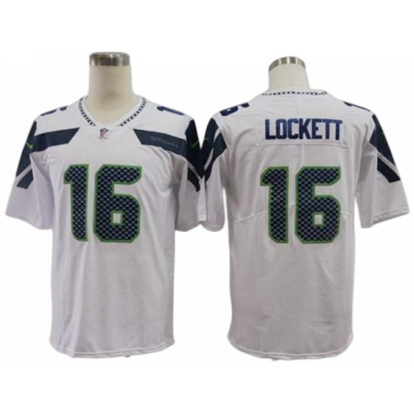 Seattle Seahawks #16 Tyler Lockett White Vapor Limited Jersey