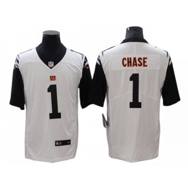 Cincinnati Bengals #1 Ja'Marr Chase White Alternate Vapor Limited Jersey