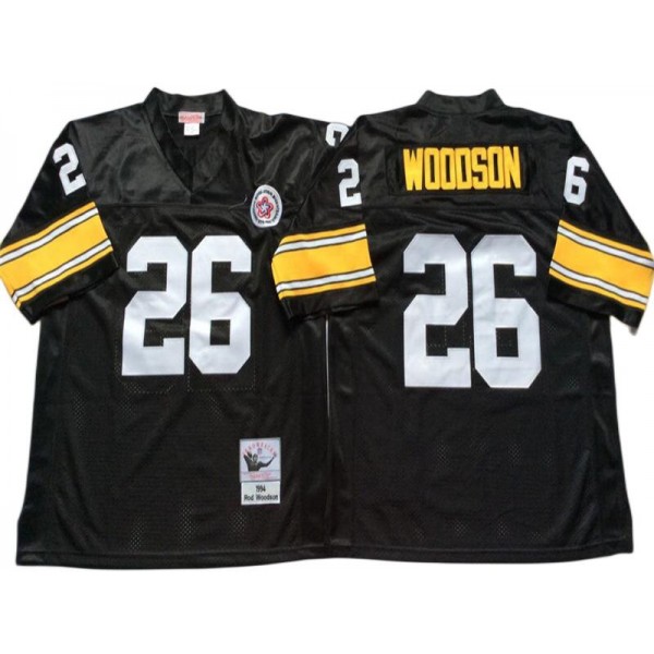 Pittsburgh Steelers #26 Rod Woodson Throwback Black Jersey