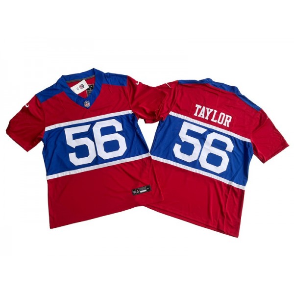 New York Giants #56 Lawrence Taylor Century Red Alternate Vapor F.U.S.E. Limited Jersey