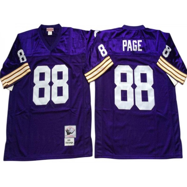 Minnesota Vikings #88 Alan Page Throwback Purple Jersey