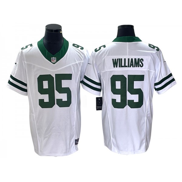 New York Jets #95 Quinnen Williams White Legacy Vapor F.U.S.E. Limited Jersey