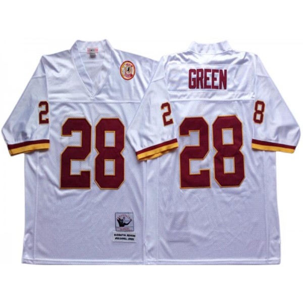 Washington Redskins #28 Darrell Green Throwback White Jersey