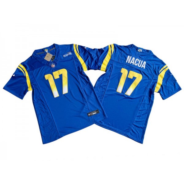 Los Angeles Rams #17 Puka Nacua Royal Vapor F.U.S.E. Limited Jersey