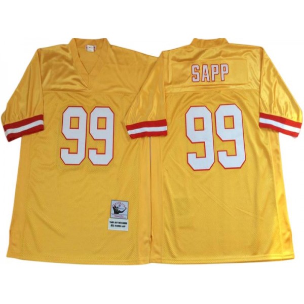 Tampa Bay Buccaneers #99 Warren Sapp 1995 Throwback Orange Jersey