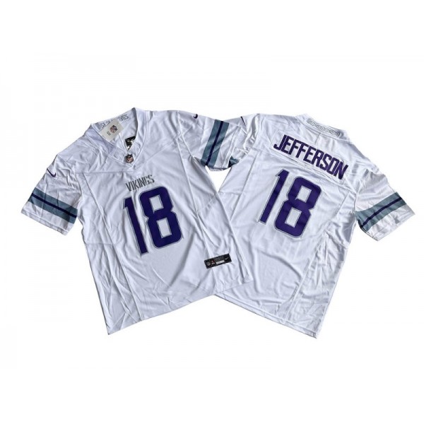 Minnesota Vikings #18 Justin Jefferson White Alternate Vapor F.U.S.E. Limited Jersey