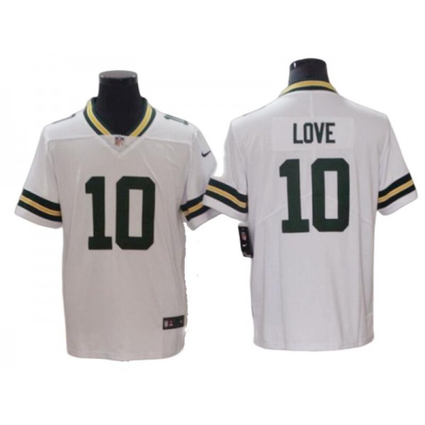 Green Bay Packers #10 Jordan Love White Vapor Limited Jersey