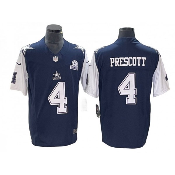 Dallas Cowboys #4 Dak Prescott Navy Classic Vapor F.U.S.E. Limited Jersey