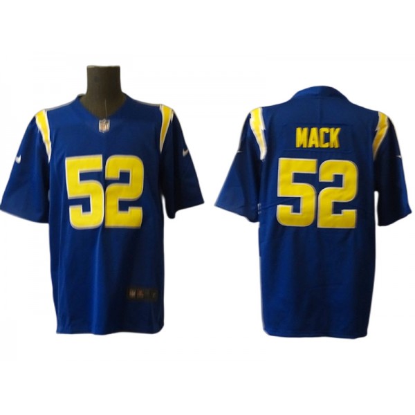 Los Angeles Chargers #52 Khalil Mack Blue Color Rush Vapor Limited Jersey