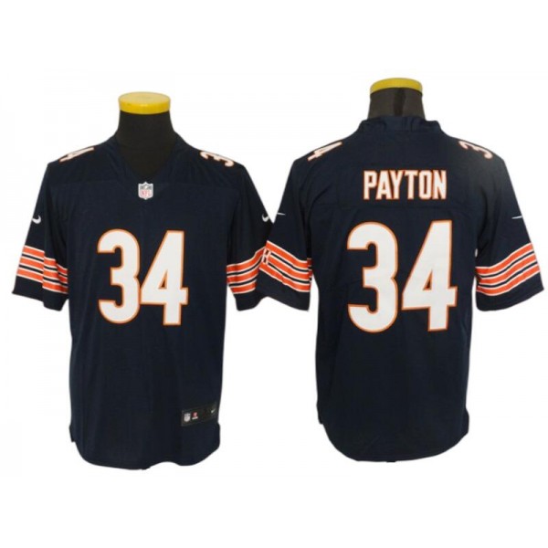 Chicago Bears #34 Walter Payton Navy Vapor Limited Jersey