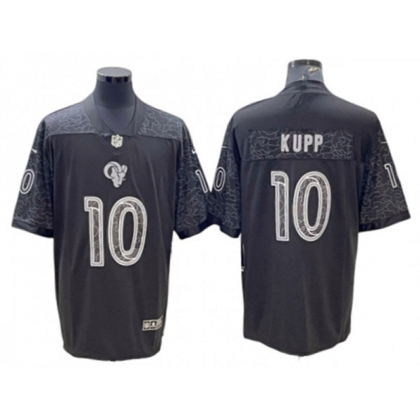 Los Angeles Rams #10 Cooper Kupp Black RFLCTV Limited Jersey