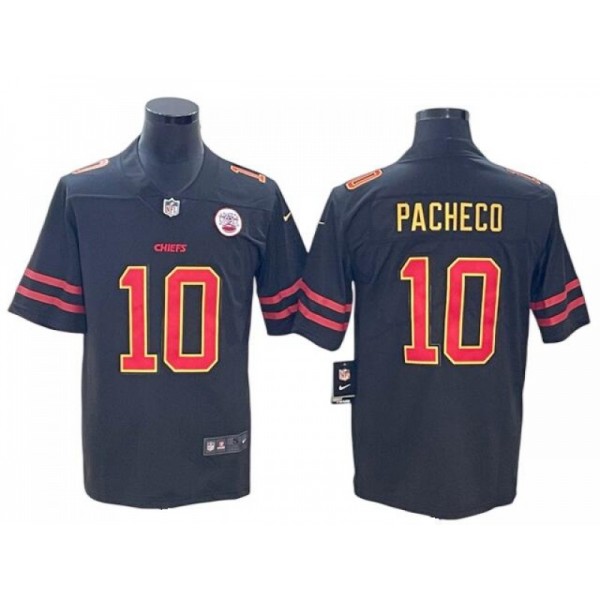 Kansas City Chiefs #10 Isaih Pacheco Black Gold Vapor Limited Jersey