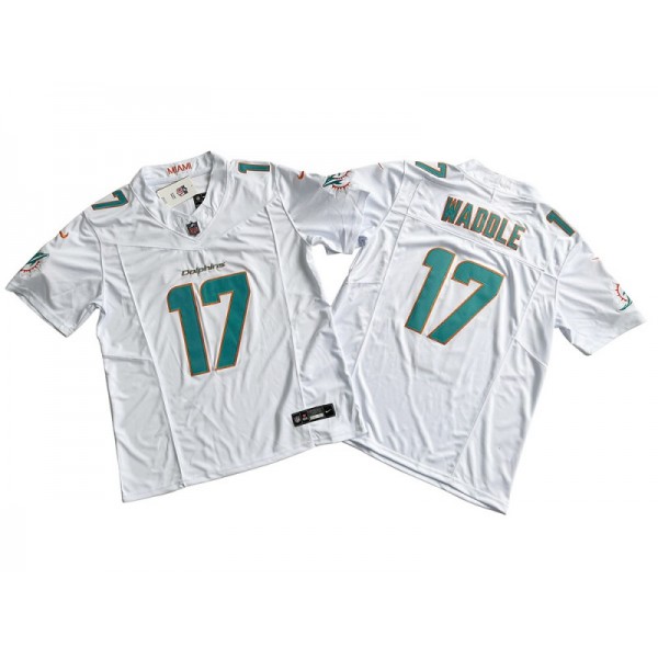 Miami Dolphins #17 Jaylen Waddle White Vapor F.U.S.E. Limited Jersey