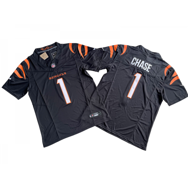 Cincinnati Bengals #1 Ja'Marr Chase Black Vapor F.U.S.E. Limited Jersey