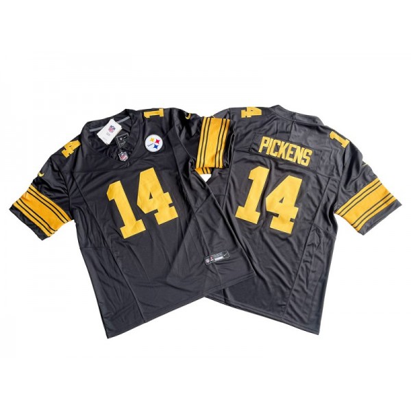 Pittsburgh Steelers #14 George Pickens Black Color Rush Vapor F.U.S.E. Limited Jersey