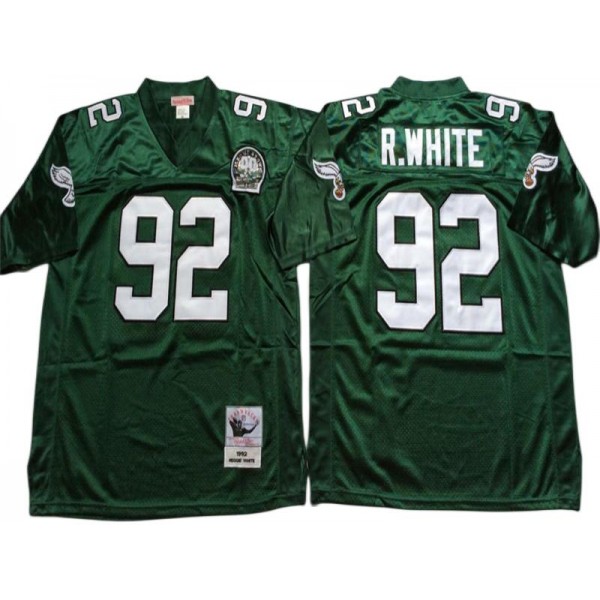 Philadelphia Eagles #92 Reggie White 1992 Throwback Green Jersey