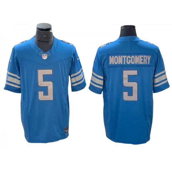 Detroit Lions #5 David Montgomery Light Blue Vapor F.U.S.E. Limited Jersey