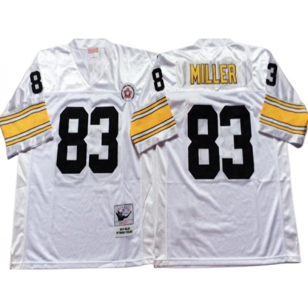 Pittsburgh Steelers #83 Heath Miller Throwback White Jersey