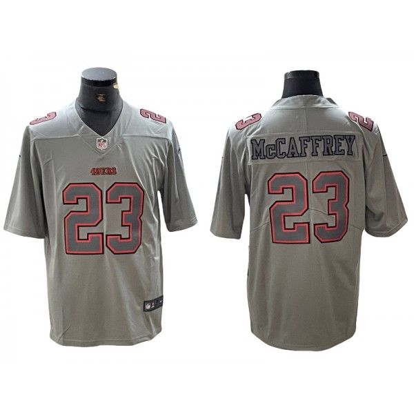 San Francisco 49ers #23 Christian McCaffrey Gray Atmosphere Limited Jersey