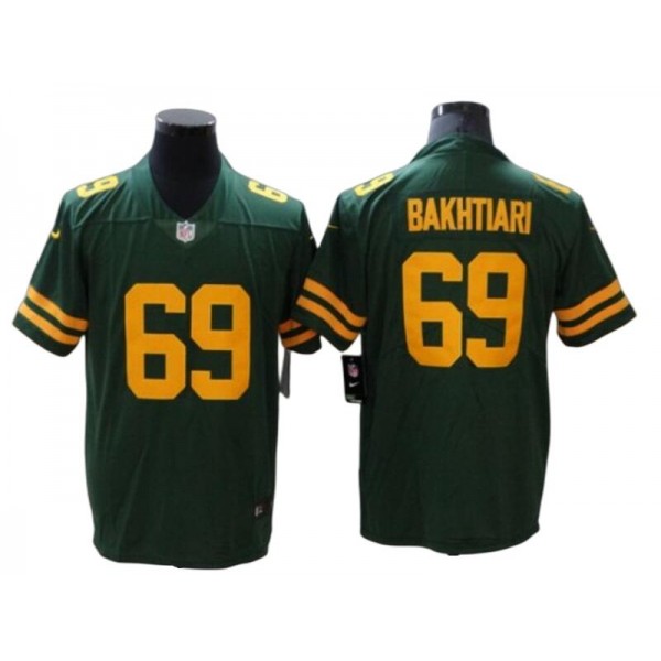 Green Bay Packers #69 David Bakhtiari Alternate Green Vapor Limited Jersey