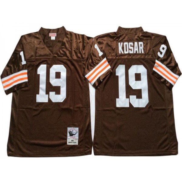 Cleveland Browns #19 Bernie Kosar 1986 Throwback Brown Jersey